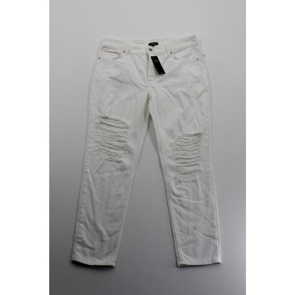 AFRM white‎ distressed ankle jeans womens 27 y2k retro punk rocker rockabilly
